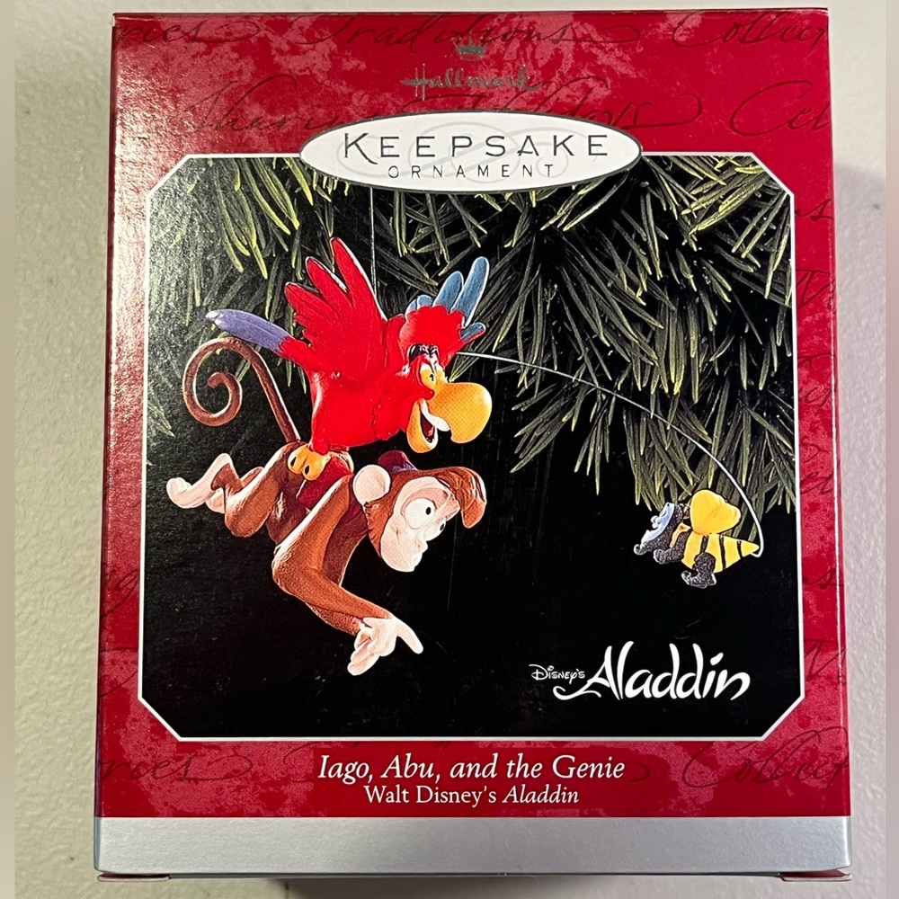 1998 Hallmark Walt Disney’s Aladdin Iago, Abu, and the Genie